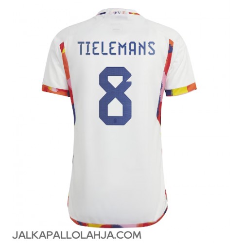 Belgia Youri Tielemans #8 Kopio Vieras Pelipaita MM-kisat 2022 Lyhyet Hihat
